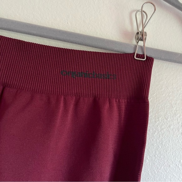 NWT Organic Basics Active Leggings in Burgundy High Rise Women's Tights Sz M-L - Picture 9 of 16
